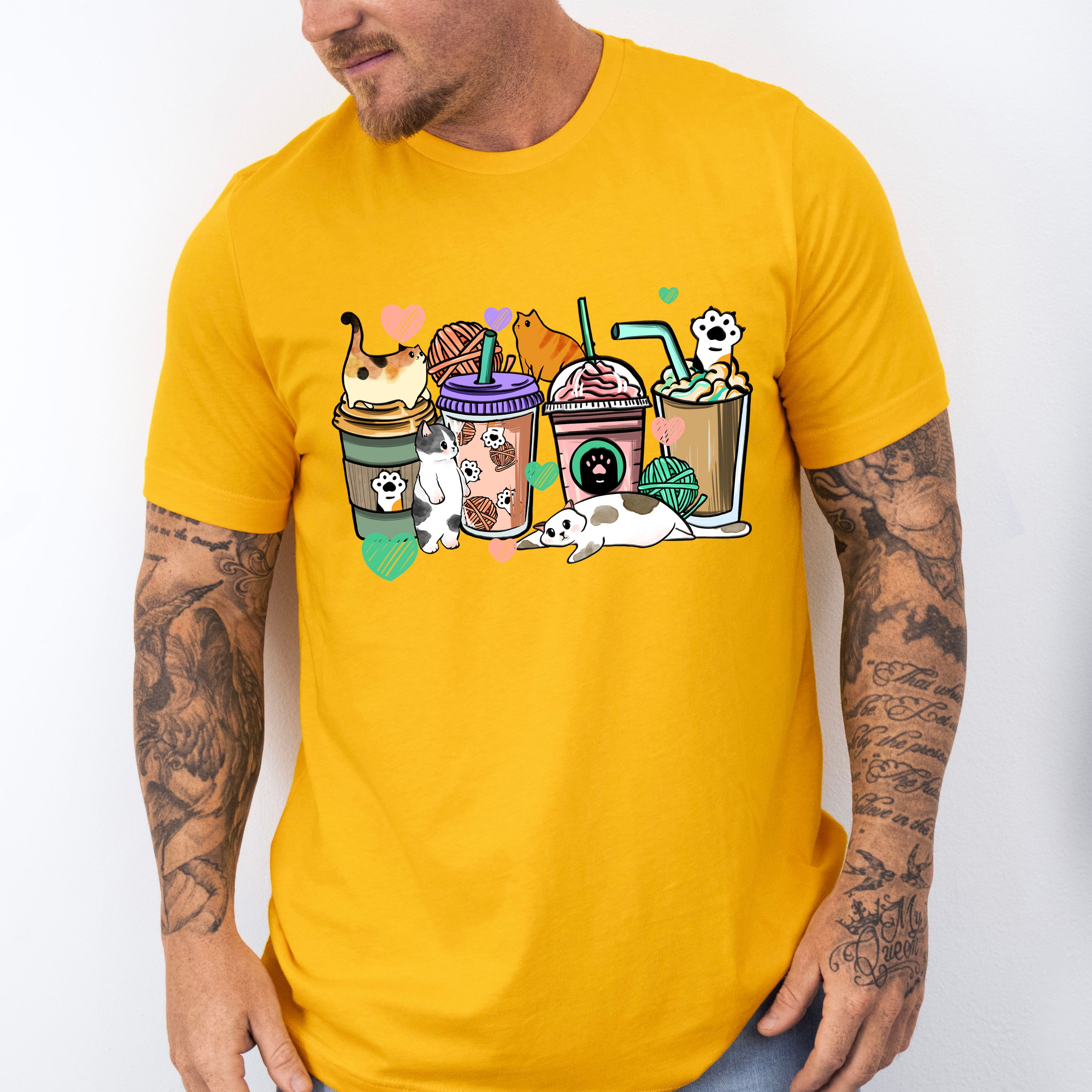 Cats And Drinks - Cat Unisex Crewneck T-Shirt Sweatshirt Hoodie