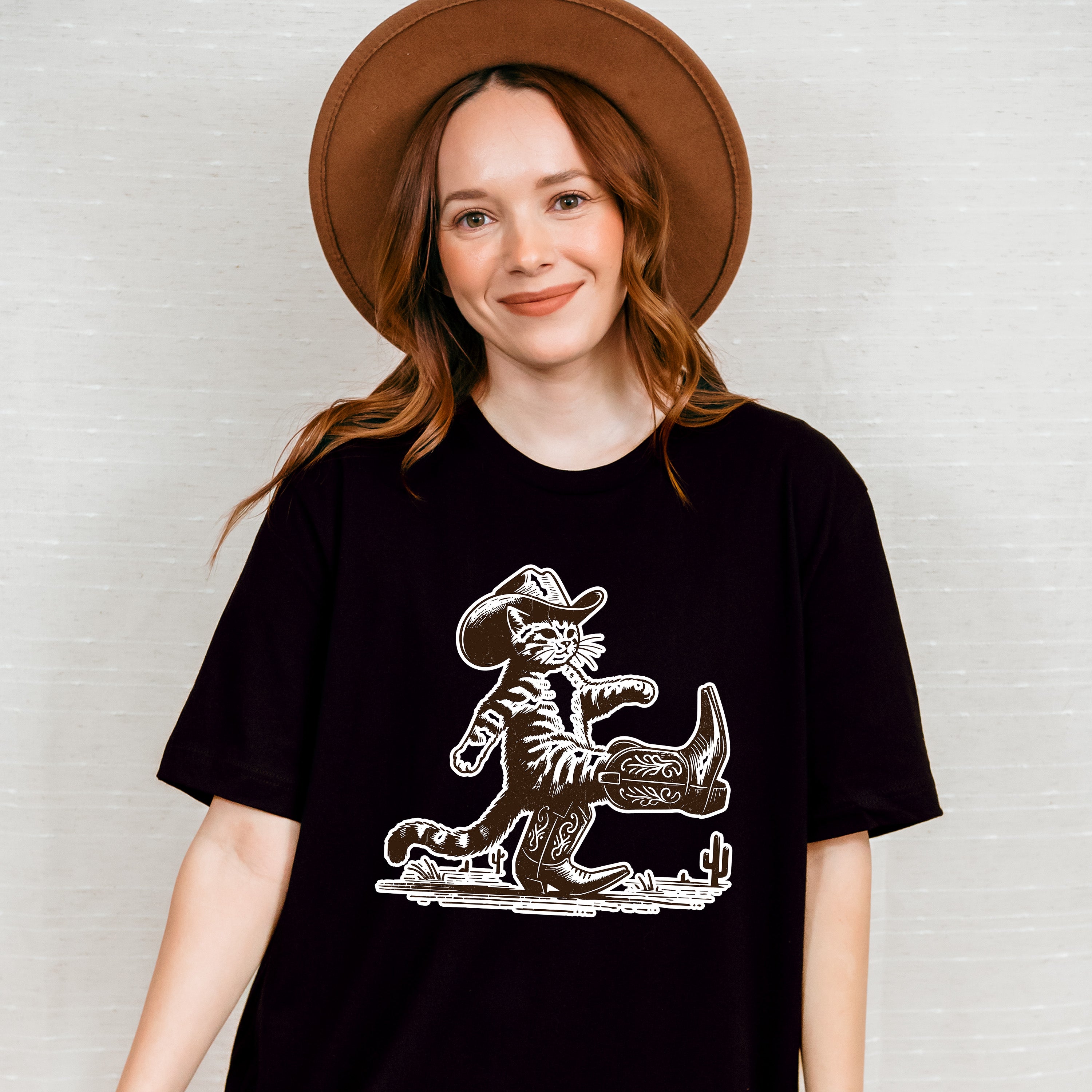 Cowboy Boots Cat - Cat Unisex Crewneck T-Shirt Sweatshirt Hoodie