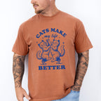Cats Make My Life Better - Cat Unisex Crewneck T-Shirt Sweatshirt Hoodie