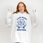 Cats Make My Life Better - Cat Unisex Crewneck T-Shirt Sweatshirt Hoodie