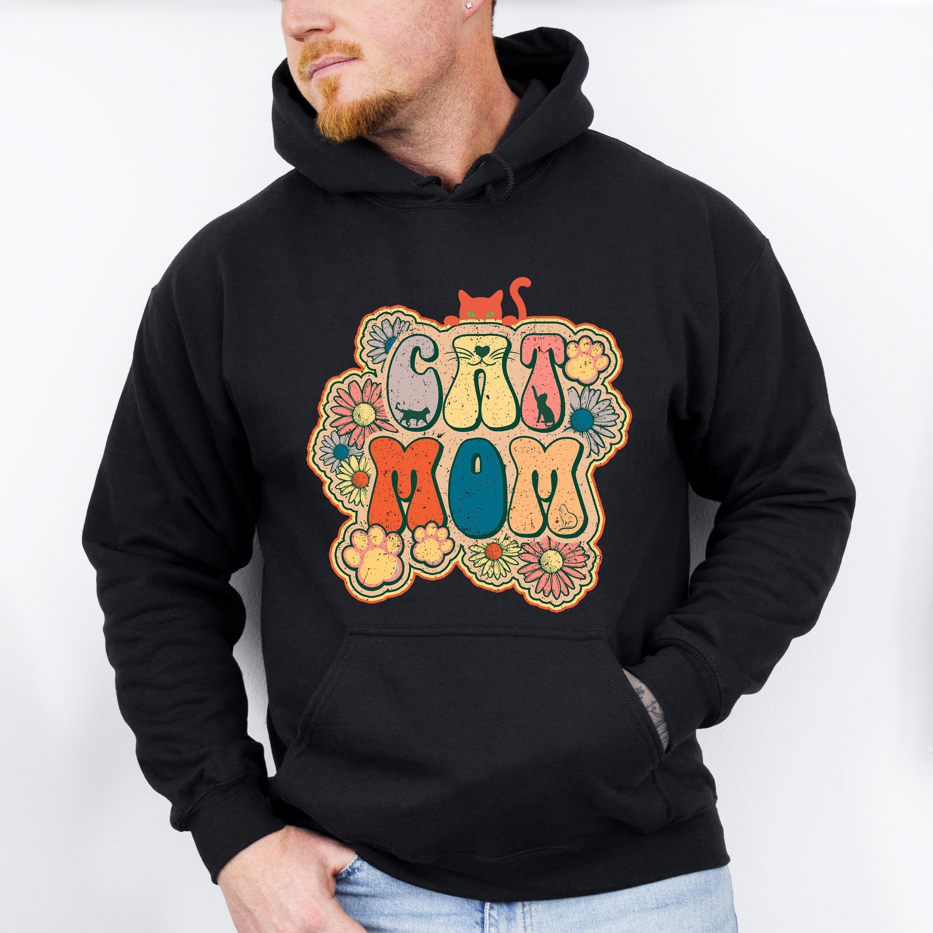 Cat Mom Retro 60s - Cat Unisex Crewneck T-Shirt Sweatshirt Hoodie