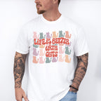 Life Is Better With Cats Colorful Design - Cat Unisex Crewneck T-Shirt Sweatshirt Hoodie