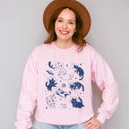 Blue Cats In Space - Cat Unisex Crewneck T-Shirt Sweatshirt Hoodie