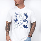 Blue Cats In Space - Cat Unisex Crewneck T-Shirt Sweatshirt Hoodie