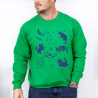 Blue Cats In Space - Cat Unisex Crewneck T-Shirt Sweatshirt Hoodie