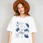 Blue Cats In Space - Cat Unisex Crewneck T-Shirt Sweatshirt Hoodie