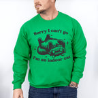 Sorry I Can't Go I'm An Indoor Cat - Cat Unisex Crewneck T-Shirt Sweatshirt Hoodie