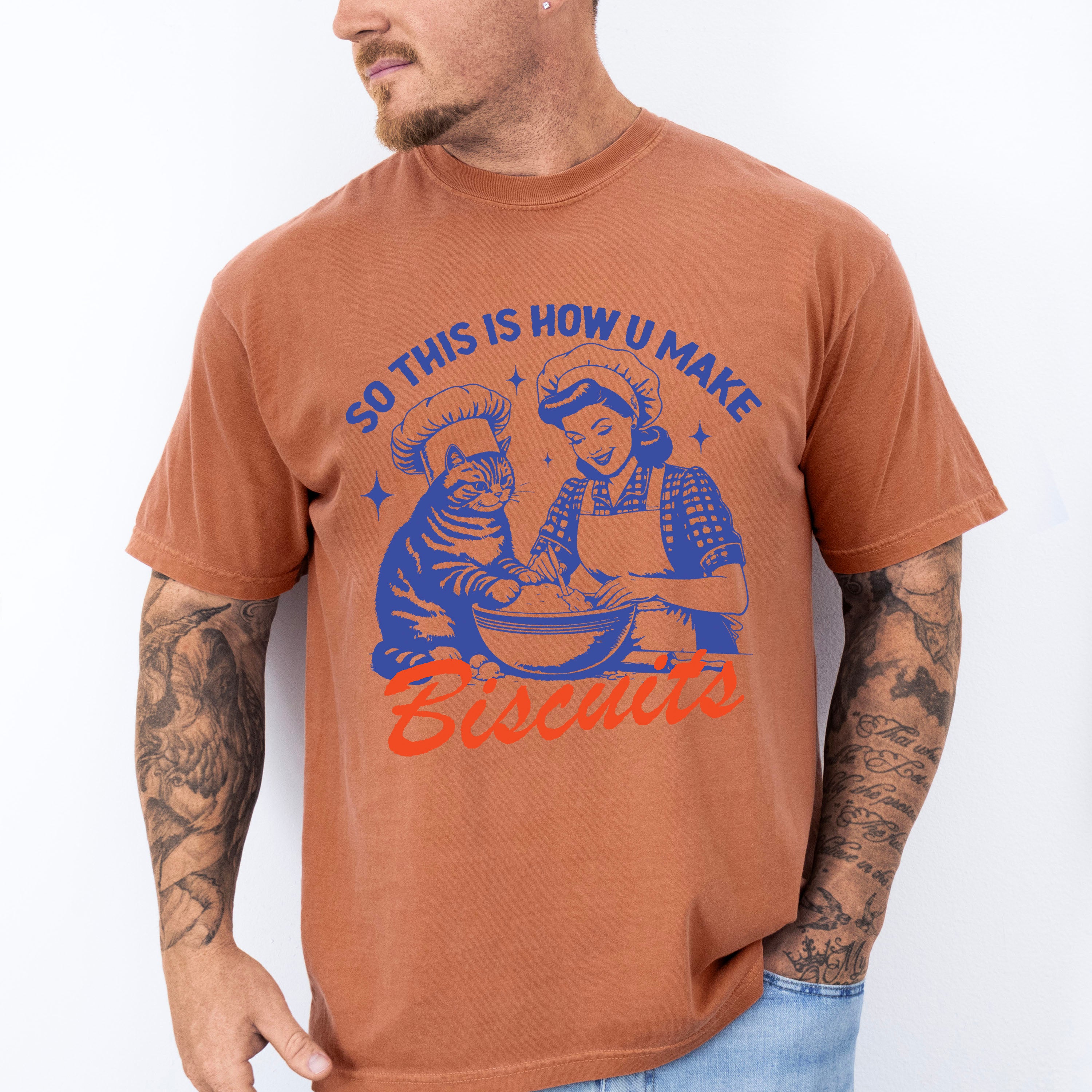 So This Is How U Make Biscuits - Cat Unisex Crewneck T-Shirt Sweatshirt Hoodie