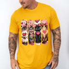 Cute Cats With Hearts - Cat Unisex Crewneck T-Shirt Sweatshirt Hoodie