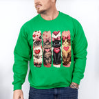Cute Cats With Hearts - Cat Unisex Crewneck T-Shirt Sweatshirt Hoodie