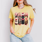 Cute Cats With Hearts - Cat Unisex Crewneck T-Shirt Sweatshirt Hoodie