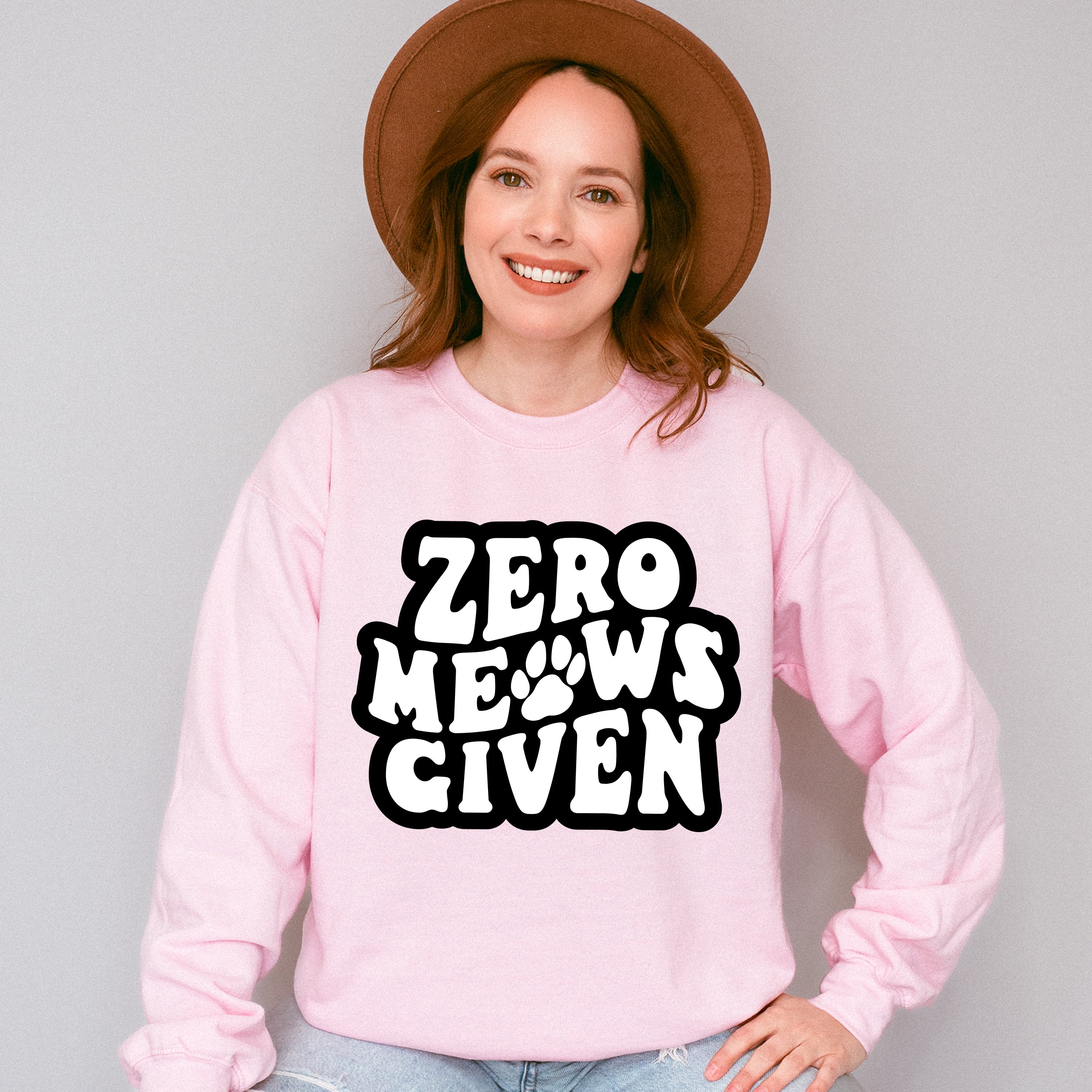 Zero Meows Given - Cat Unisex Crewneck T-Shirt Sweatshirt Hoodie