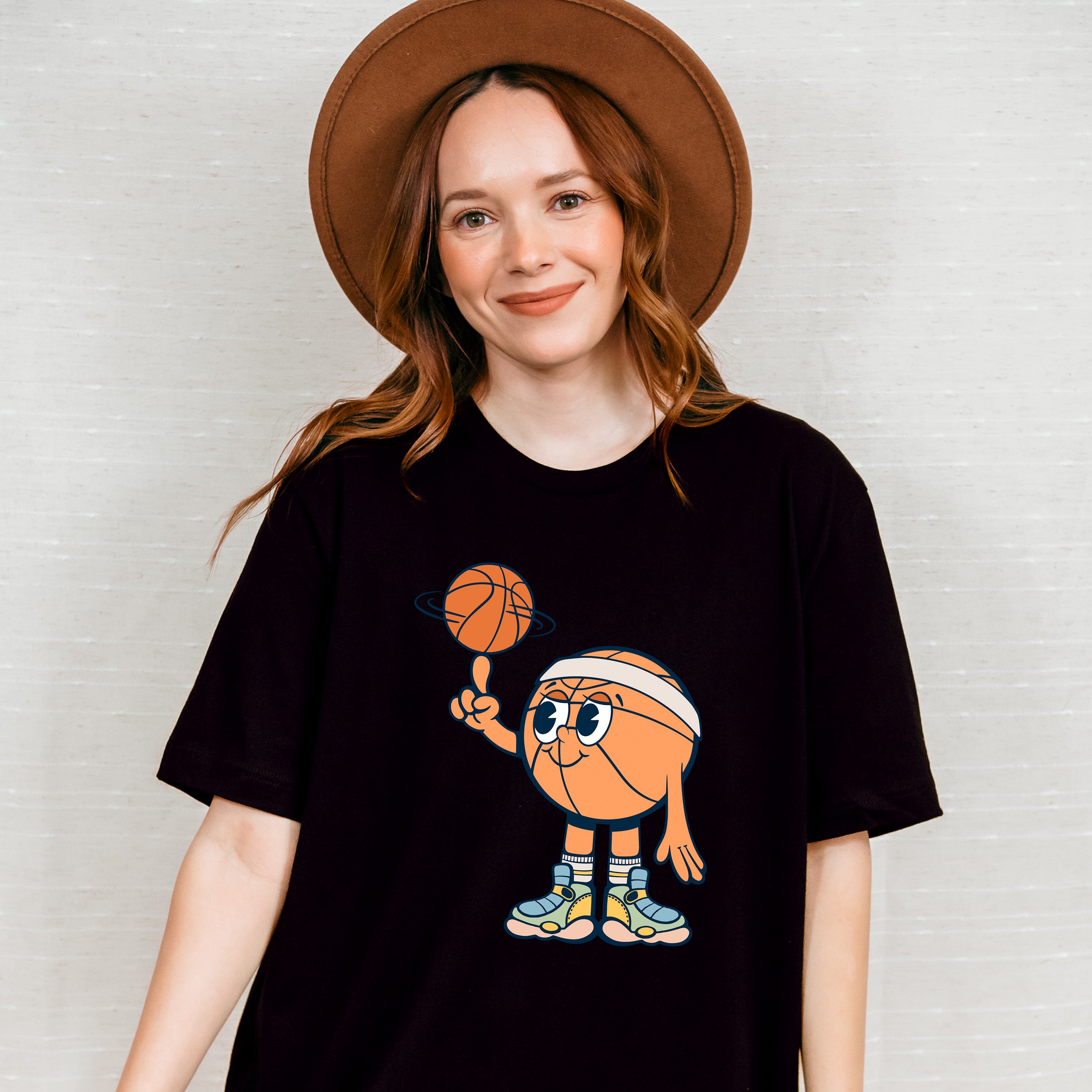 Cute Basketball Spinning The Ball - Basketball Unisex Crewneck T-Shirt Sweatshirt Hoodie