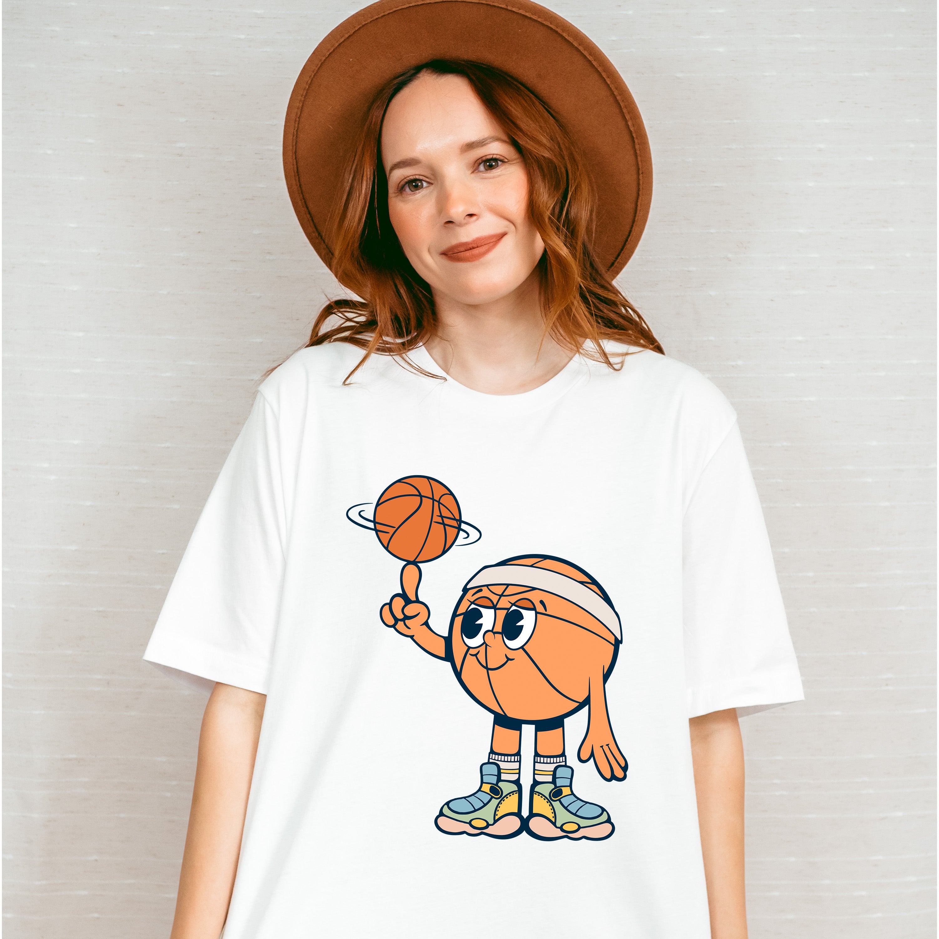 Cute Basketball Spinning The Ball - Basketball Unisex Crewneck T-Shirt Sweatshirt Hoodie