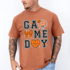 Game Day Ribbon Heart Hoop - Basketball Unisex Crewneck T-Shirt Sweatshirt Hoodie