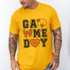 Game Day Ribbon Heart Hoop - Basketball Unisex Crewneck T-Shirt Sweatshirt Hoodie