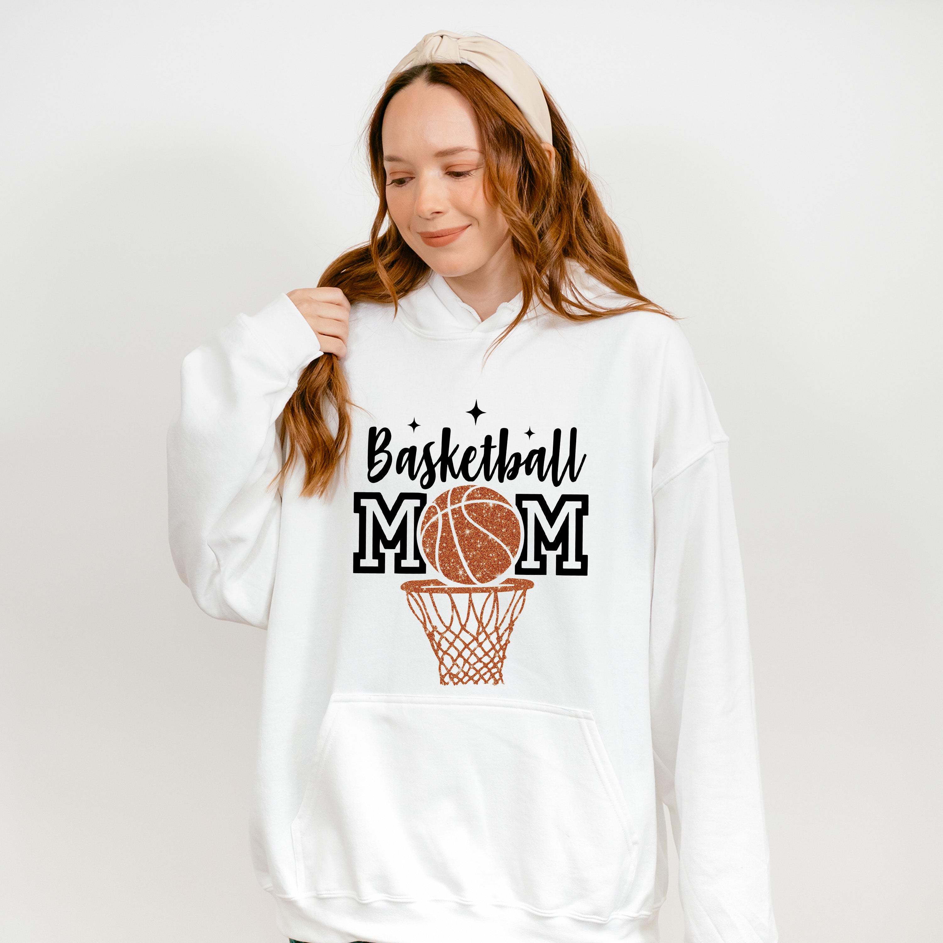 Basketball Mom Hoop Basketball Design - Basketball Unisex Crewneck T-Shirt Sweatshirt Hoodie