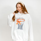 Basketball Mama Ribbon Hoop Design - Basketball Unisex Crewneck T-Shirt Sweatshirt Hoodie