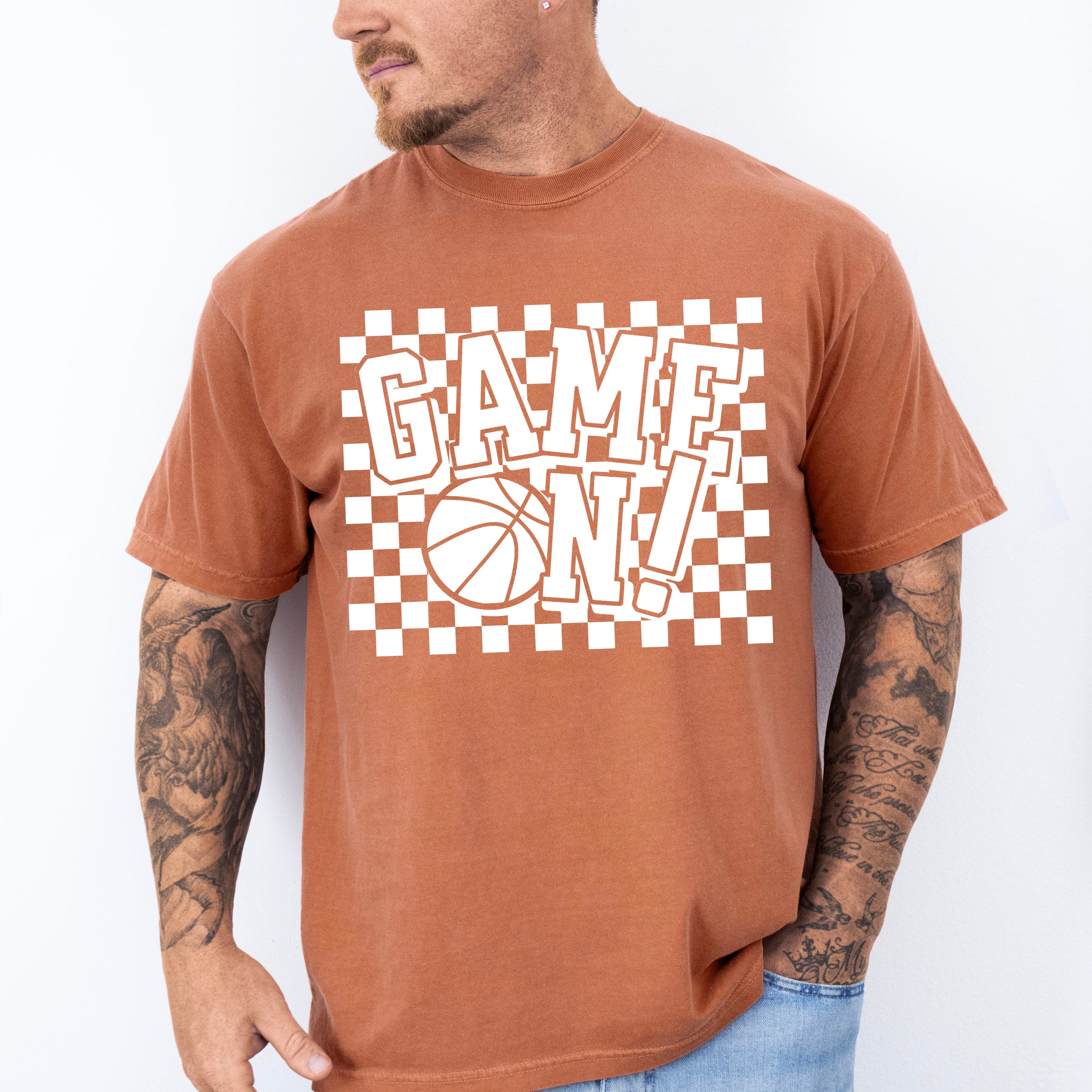Game On Black And White Design - Basketball Unisex Crewneck T-Shirt Sweatshirt Hoodie