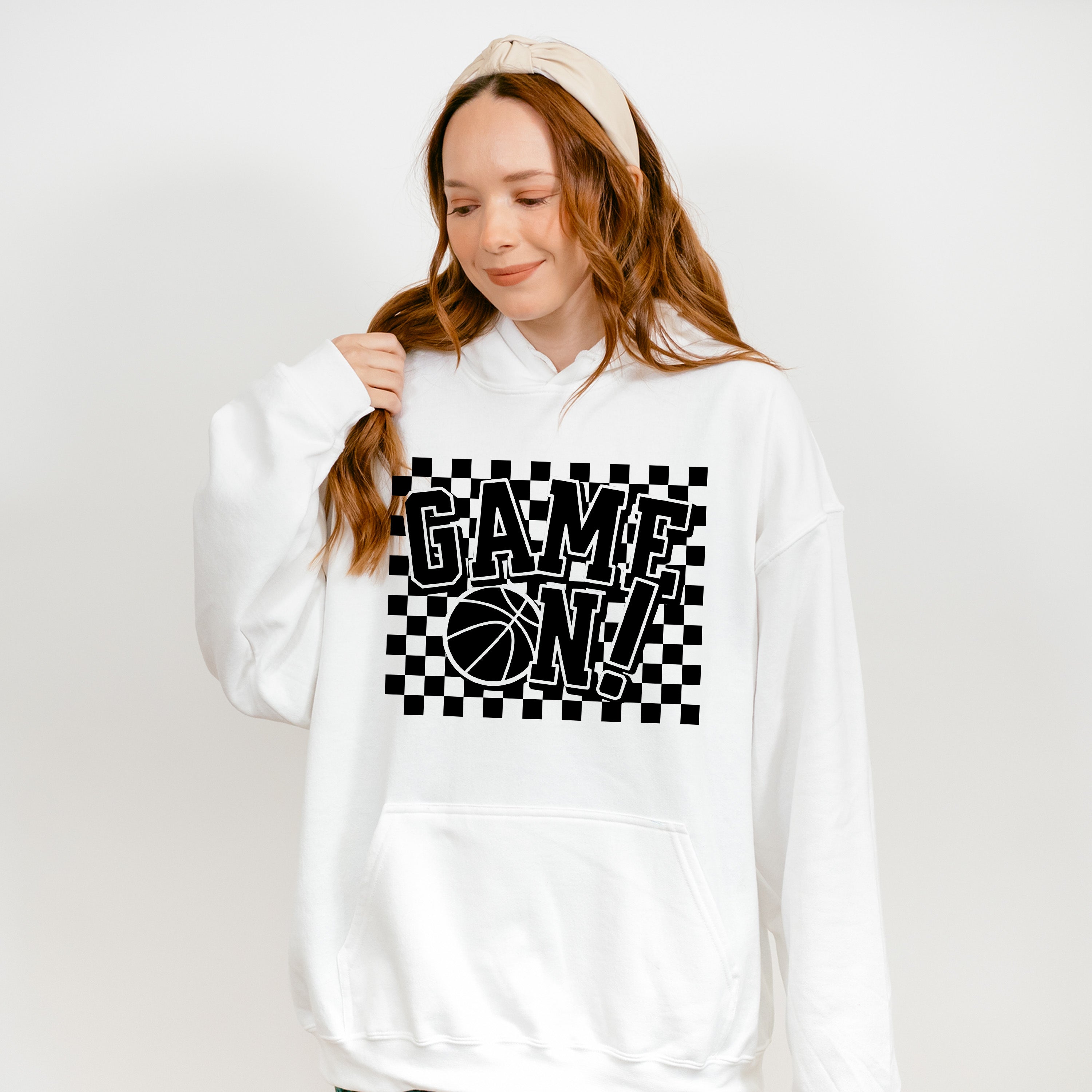Game On Black And White Design - Basketball Unisex Crewneck T-Shirt Sweatshirt Hoodie