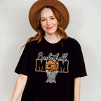 Basketball Mom B&W Hoop Design - Basketball Unisex Crewneck T-Shirt Sweatshirt Hoodie