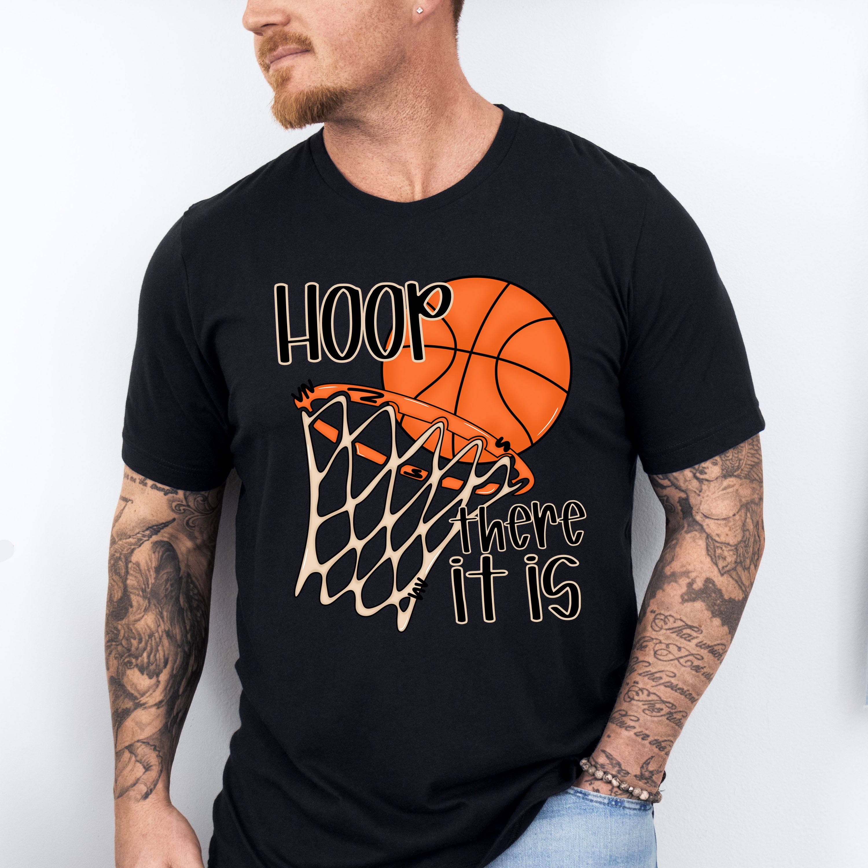 Hoop There It Is - Basketball Unisex Crewneck T-Shirt Sweatshirt Hoodie