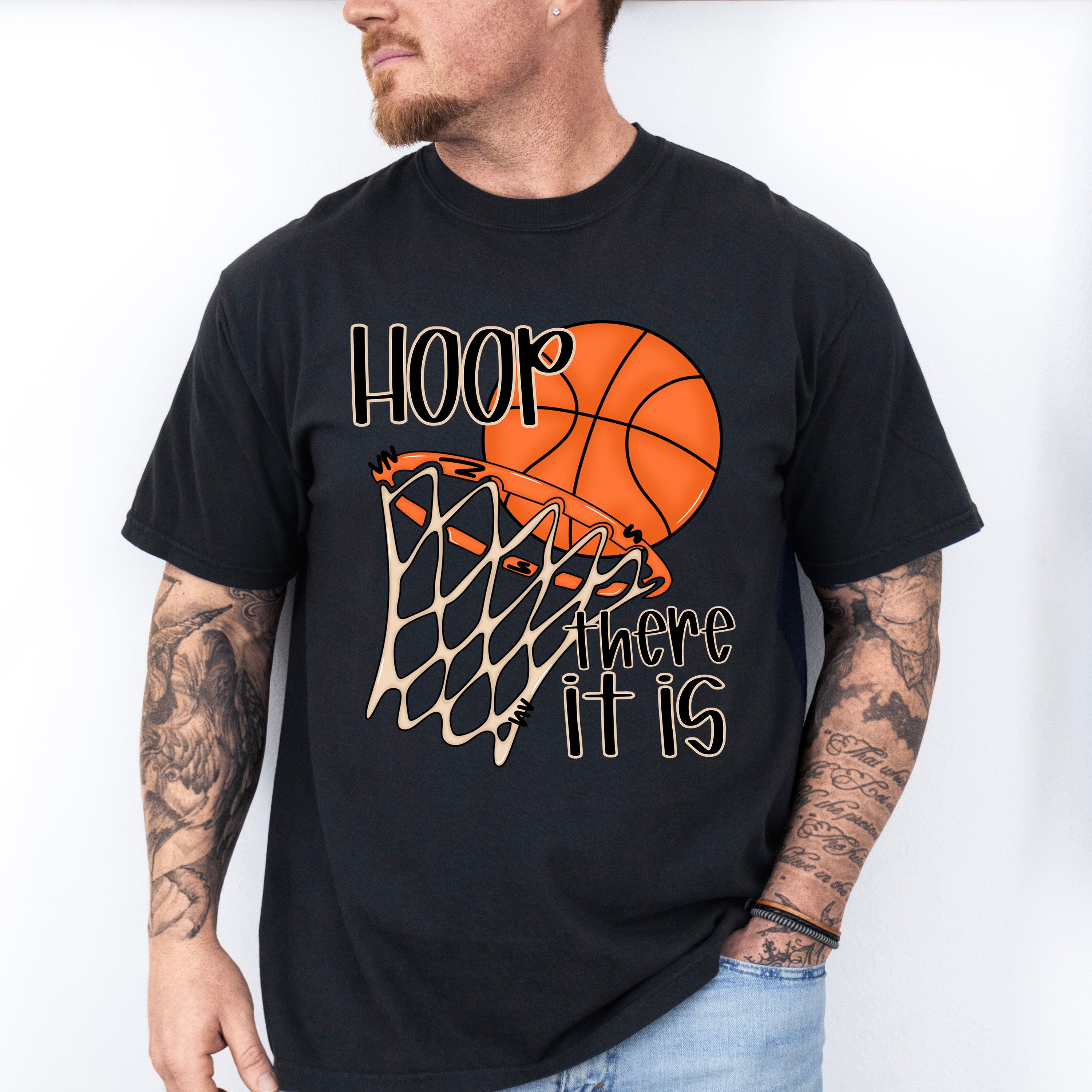 Hoop There It Is - Basketball Unisex Crewneck T-Shirt Sweatshirt Hoodie