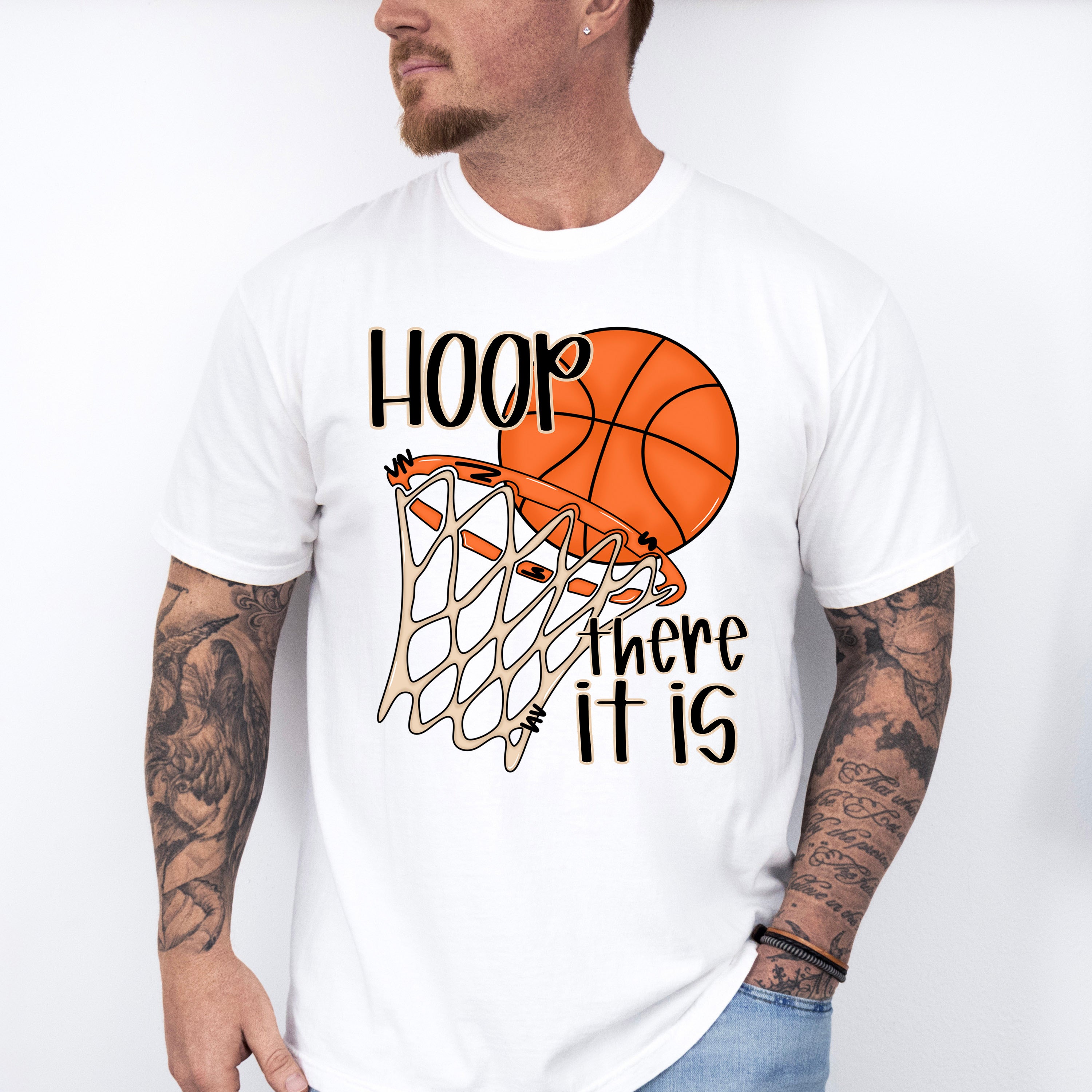 Hoop There It Is - Basketball Unisex Crewneck T-Shirt Sweatshirt Hoodie