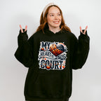 My Heart Is On That Court - Basketball Unisex Crewneck T-Shirt Sweatshirt Hoodie