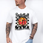 Basketball Mama B&W Checkered Design - Basketball Unisex Crewneck T-Shirt Sweatshirt Hoodie