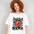 Basketball Mama B&W Checkered Design - Basketball Unisex Crewneck T-Shirt Sweatshirt Hoodie