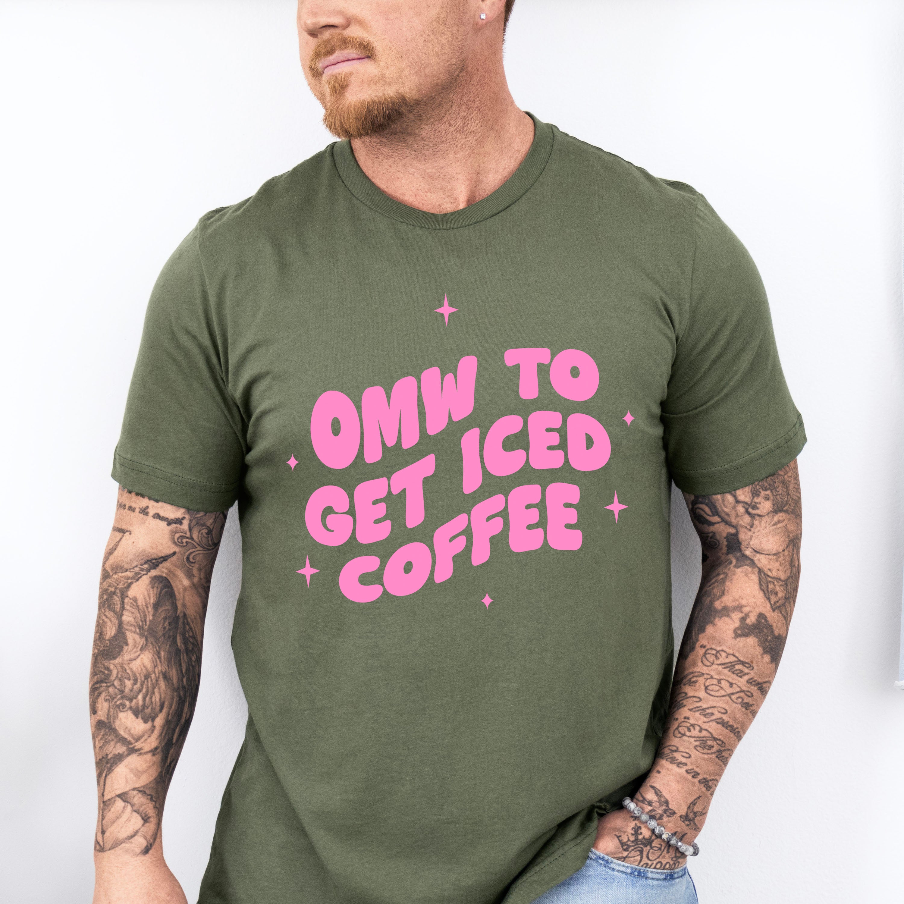 OMW To Get Iced Coffee - Coffee Unisex Crewneck T-Shirt Sweatshirt Hoodie