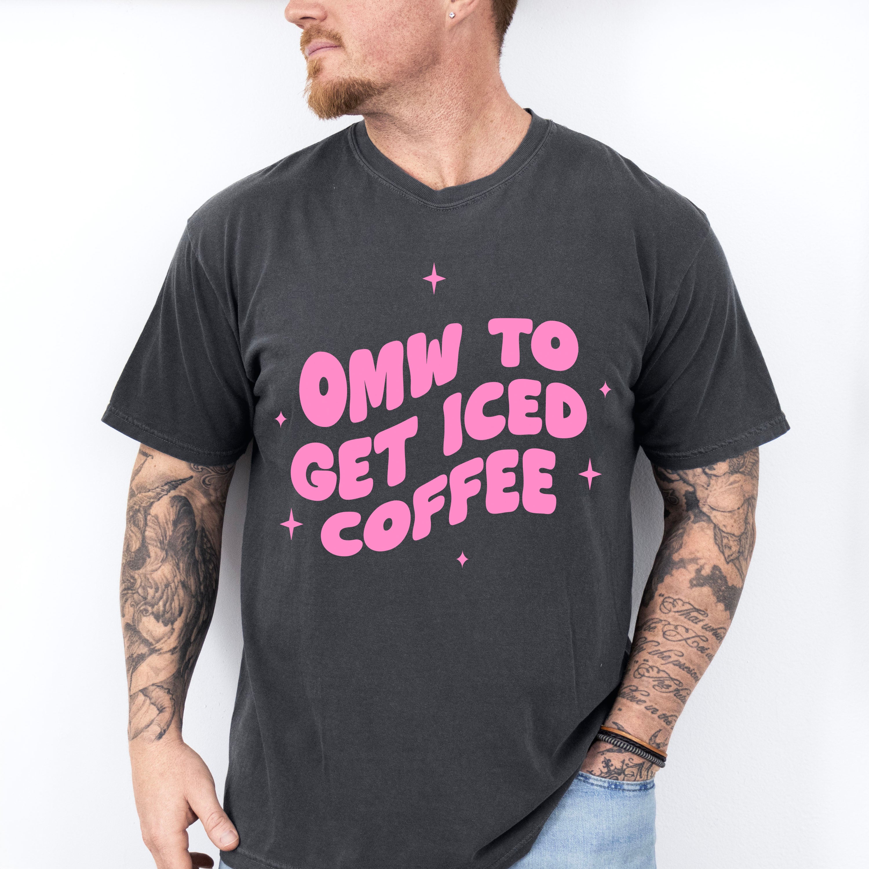 OMW To Get Iced Coffee - Coffee Unisex Crewneck T-Shirt Sweatshirt Hoodie
