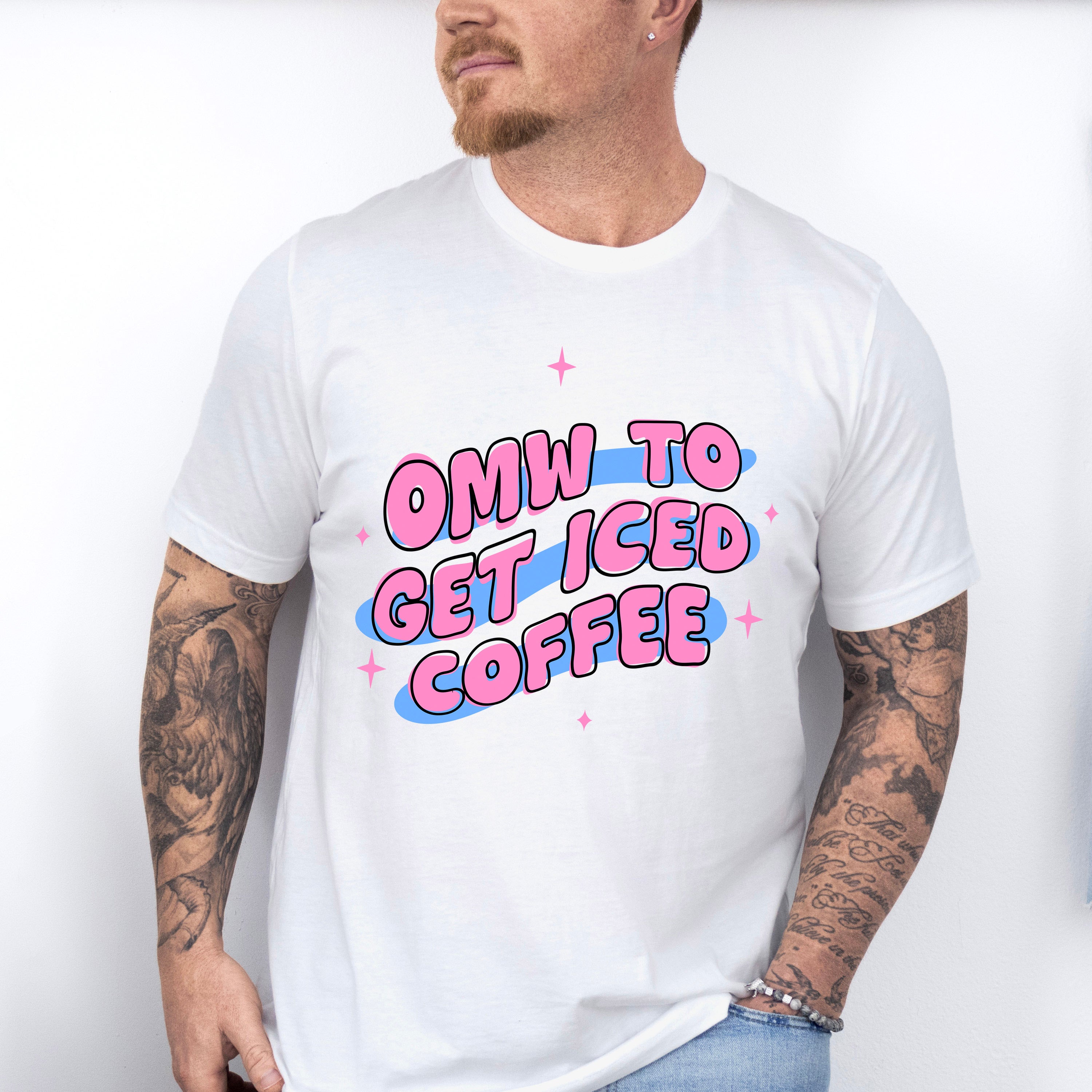 OMW To Get Iced Coffee - Coffee Unisex Crewneck T-Shirt Sweatshirt Hoodie