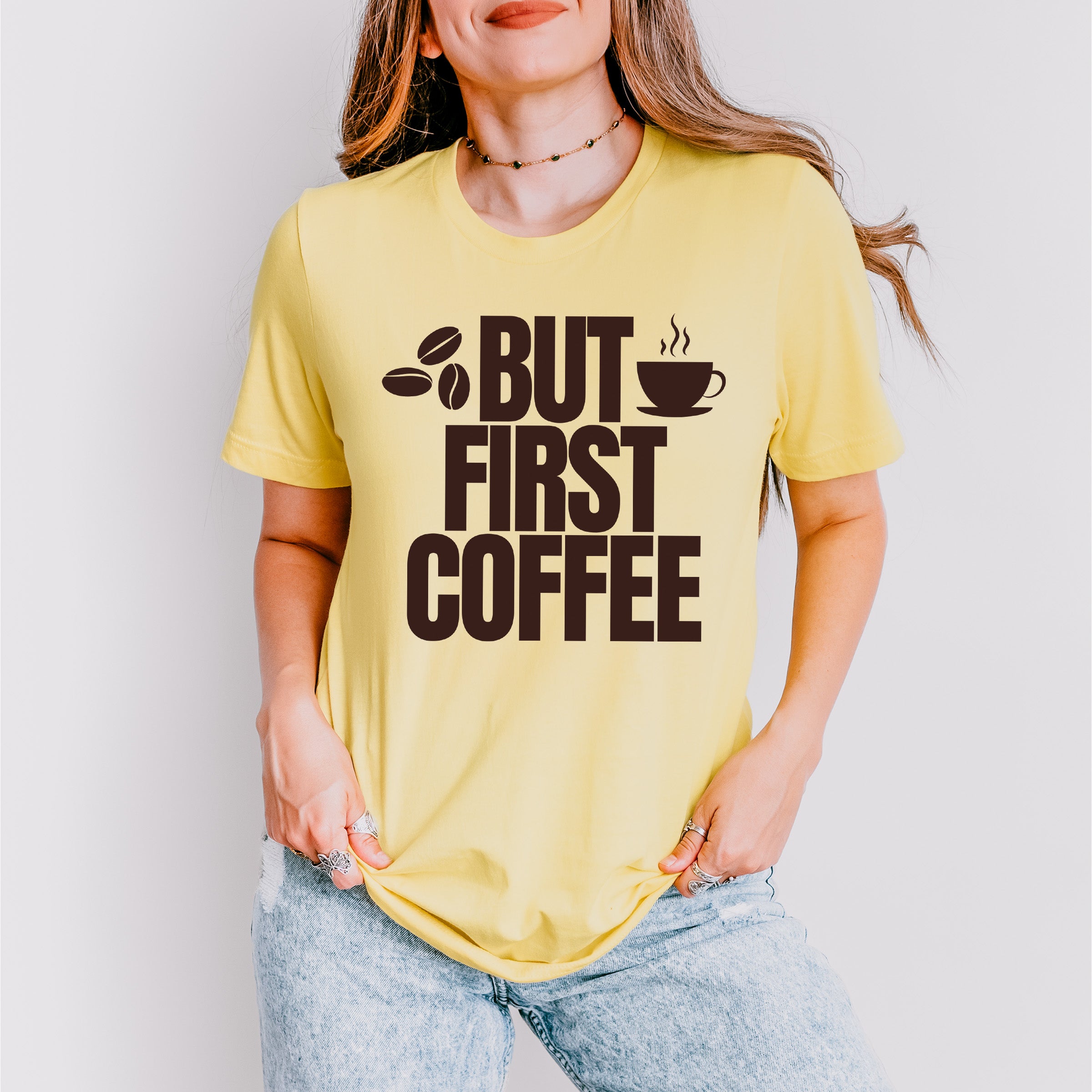 But First Coffee - Coffee Unisex Crewneck T-Shirt Sweatshirt Hoodie