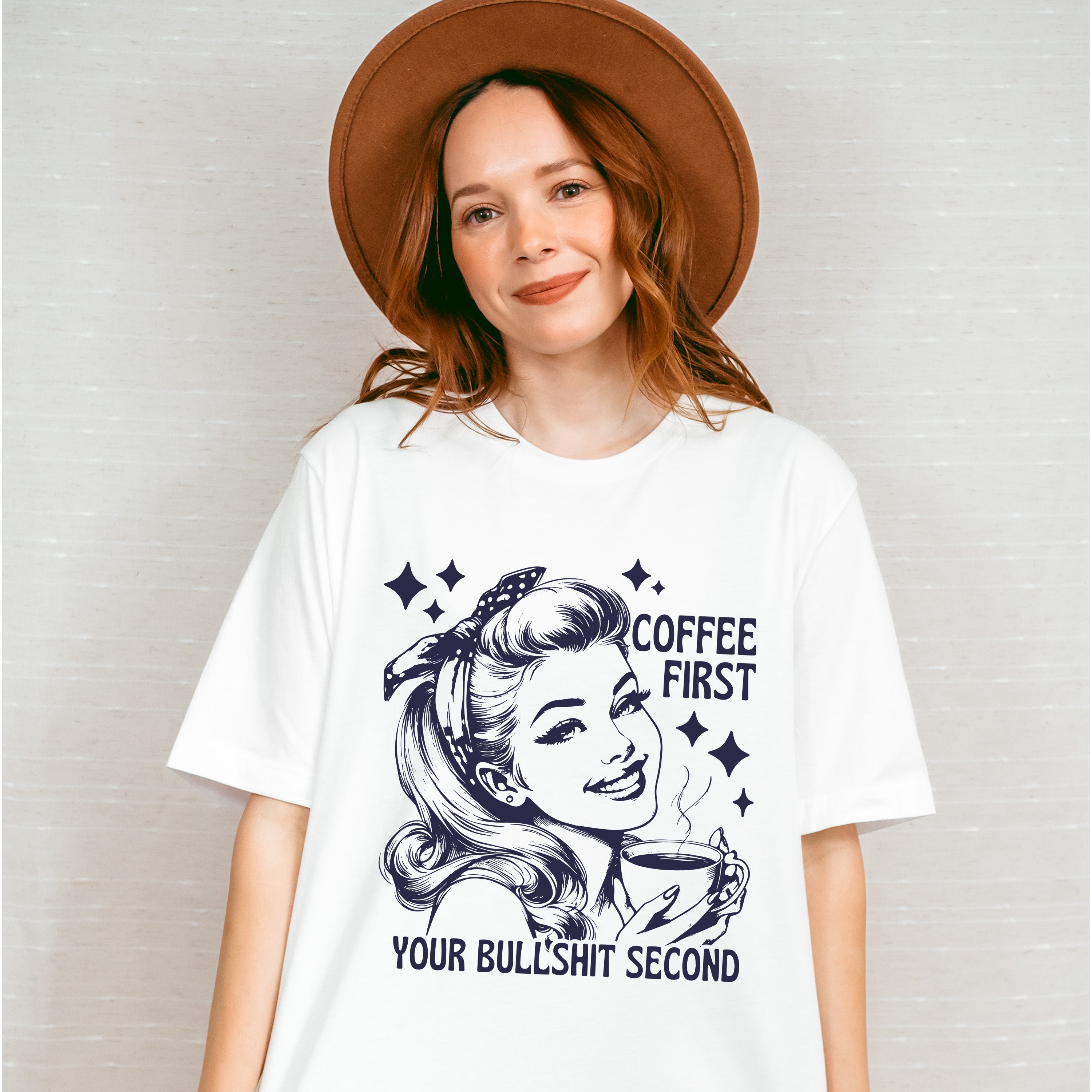 Coffee First Your Bullshit Second - Coffee Unisex Crewneck T-Shirt Sweatshirt Hoodie