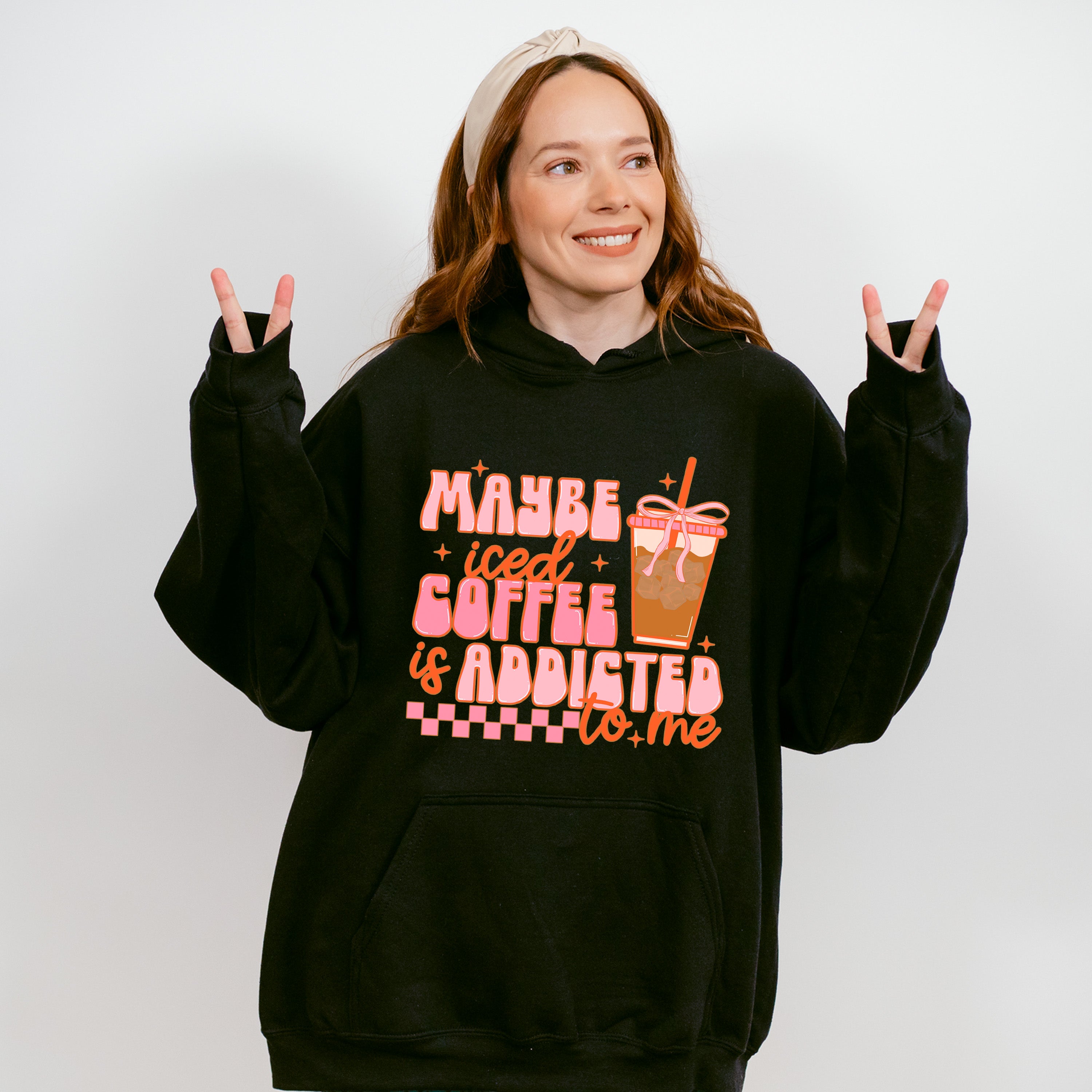 Maybe Iced Coffee Is Addicted To Me - Coffee Unisex Crewneck T-Shirt Sweatshirt Hoodie