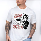 More Espresso Less Depresso Red And Green - Coffee Unisex Crewneck T-Shirt Sweatshirt Hoodie