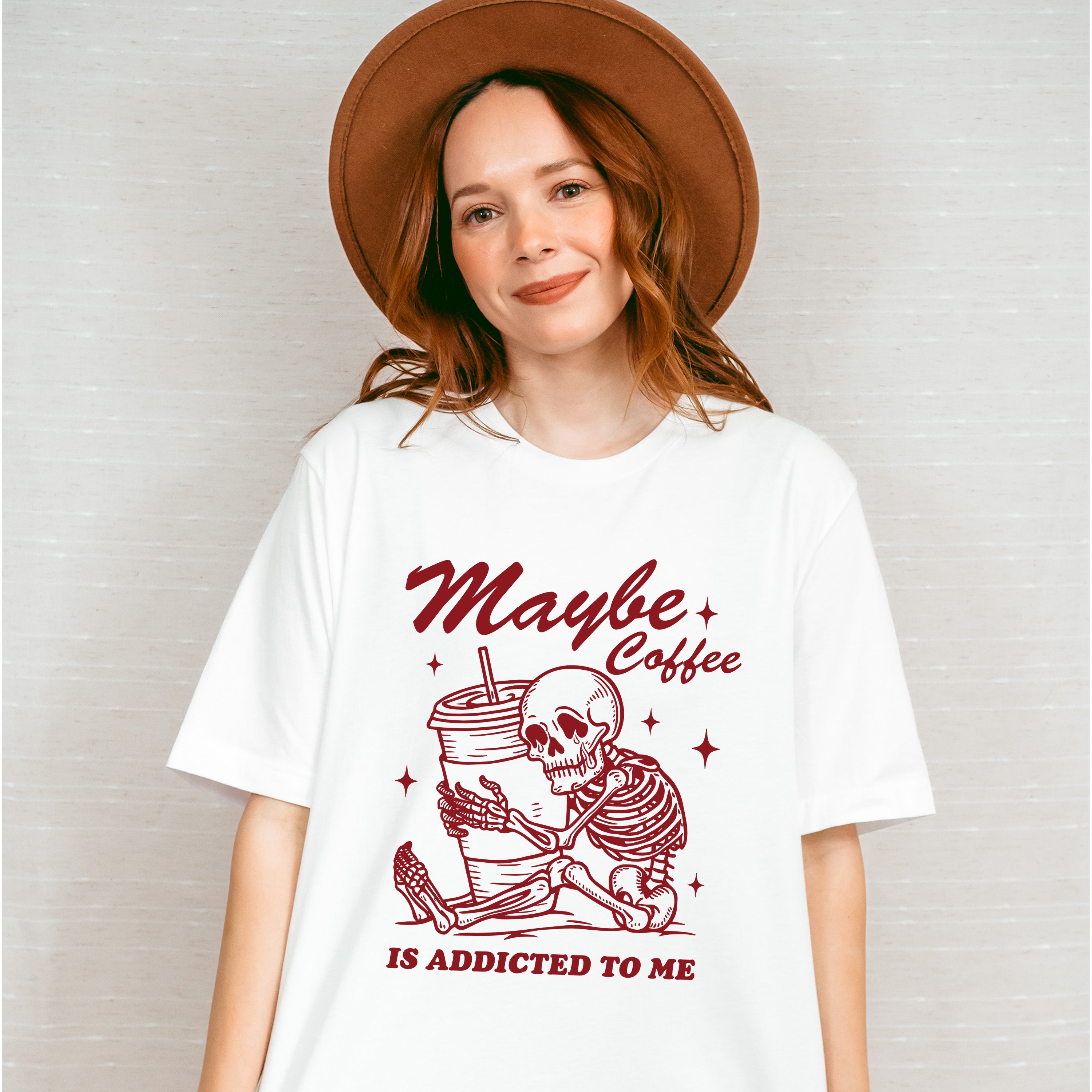 Maybe Coffee Is Addicted To Me - Coffee Unisex Crewneck T-Shirt Sweatshirt Hoodie