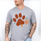 Paw Smiley Heart Flowers - Dogs Unisex Crewneck T-Shirt Sweatshirt Hoodie