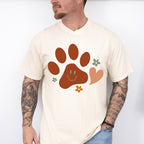 Paw Smiley Heart Flowers - Dogs Unisex Crewneck T-Shirt Sweatshirt Hoodie