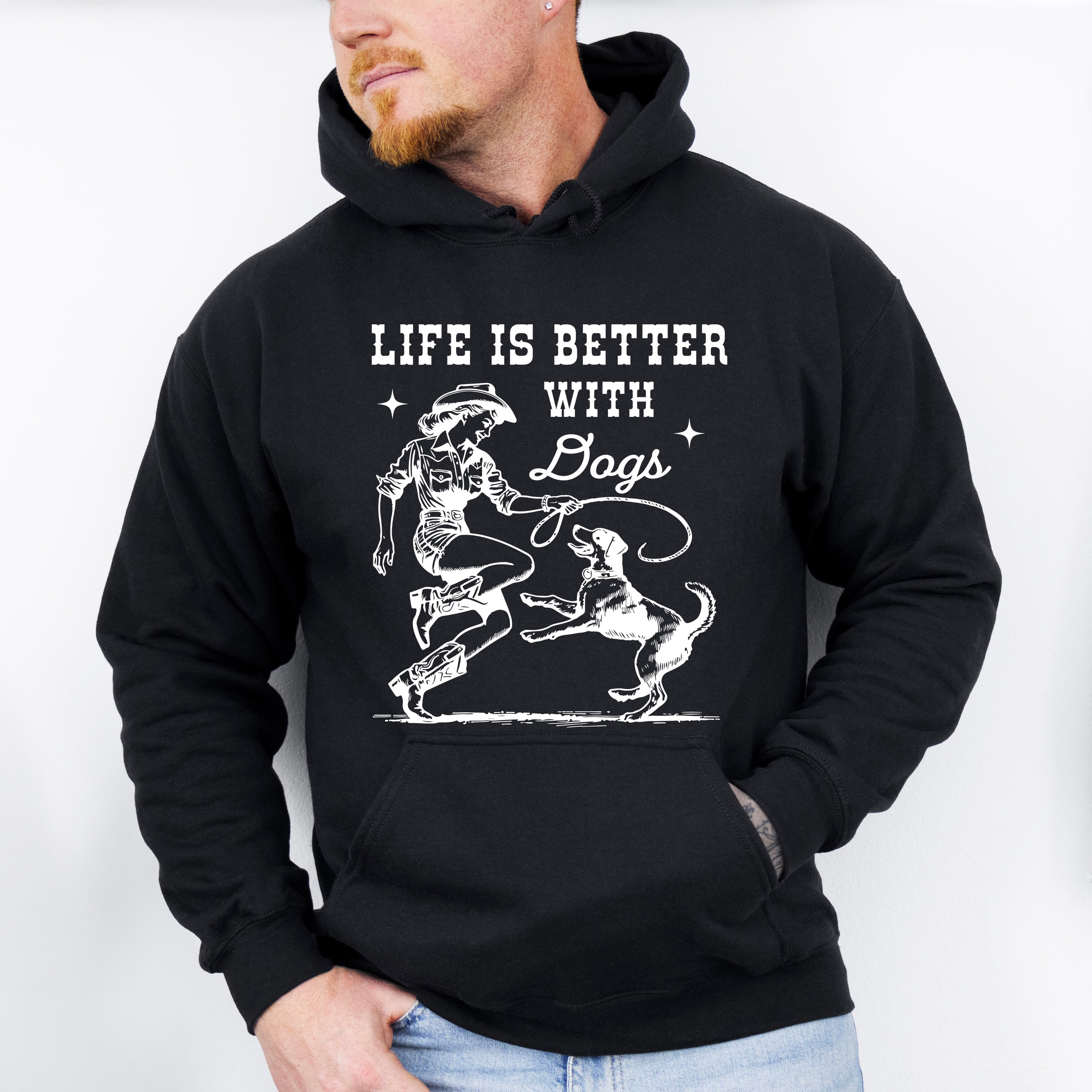Life Is Better With Dogs - Dogs Unisex Crewneck T-Shirt Sweatshirt Hoodie