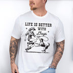 Life Is Better With Dogs - Dogs Unisex Crewneck T-Shirt Sweatshirt Hoodie