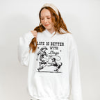 Life Is Better With Dogs - Dogs Unisex Crewneck T-Shirt Sweatshirt Hoodie