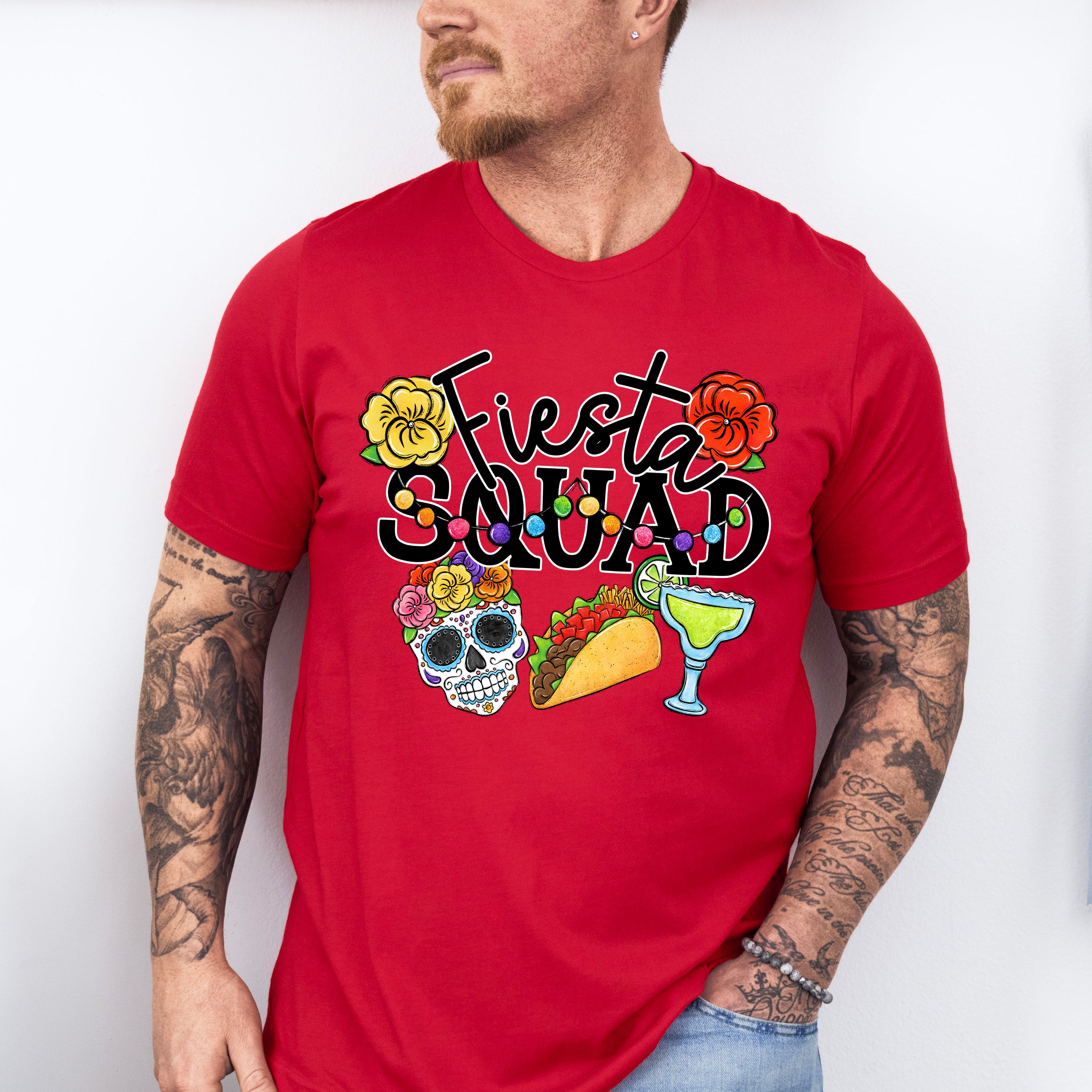 Fiesta Squad Skeleton Tacos Tequila - Cinco De Mayo Unisex Crewneck T-Shirt Sweatshirt Hoodie