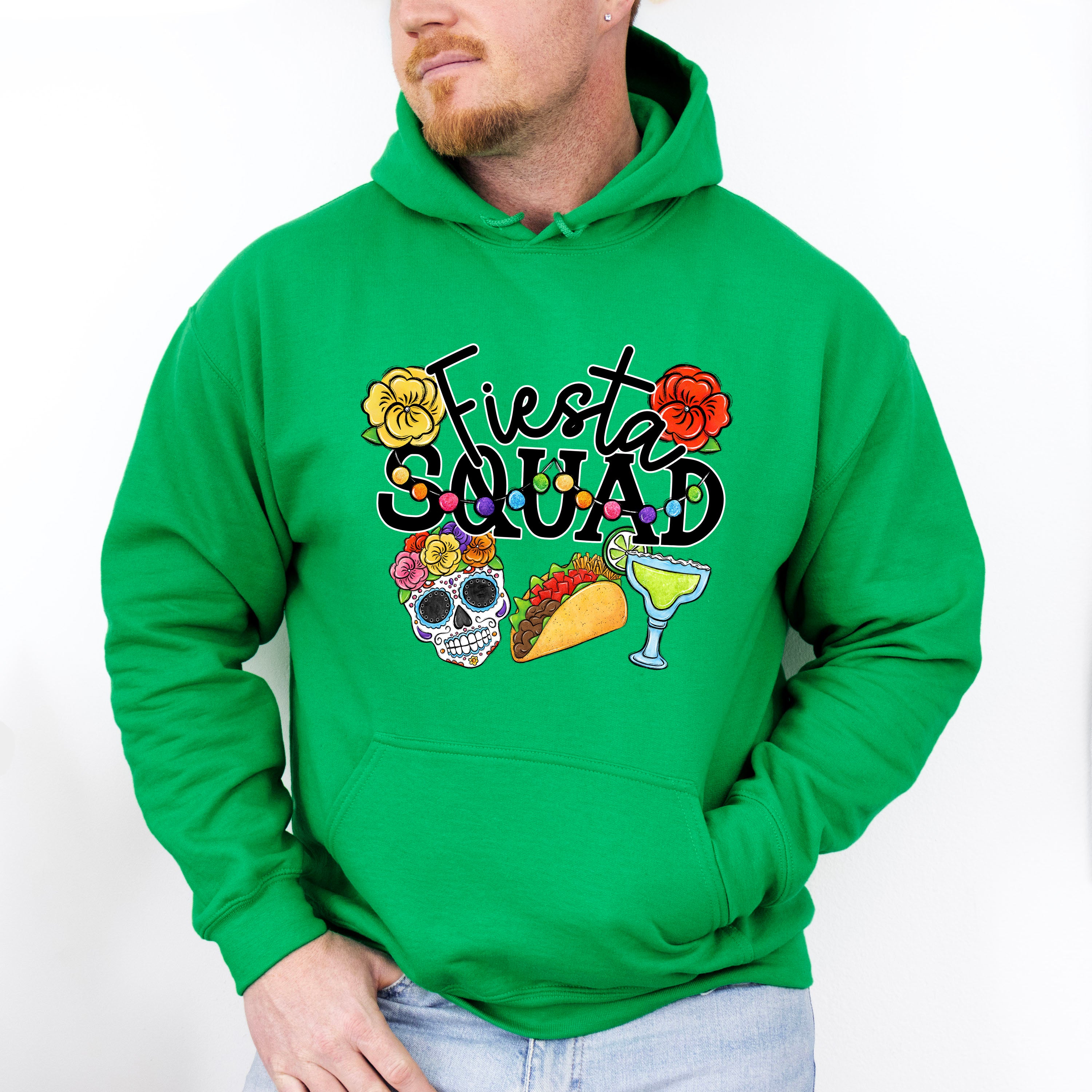 Fiesta Squad Skeleton Tacos Tequila - Cinco De Mayo Unisex Crewneck T-Shirt Sweatshirt Hoodie