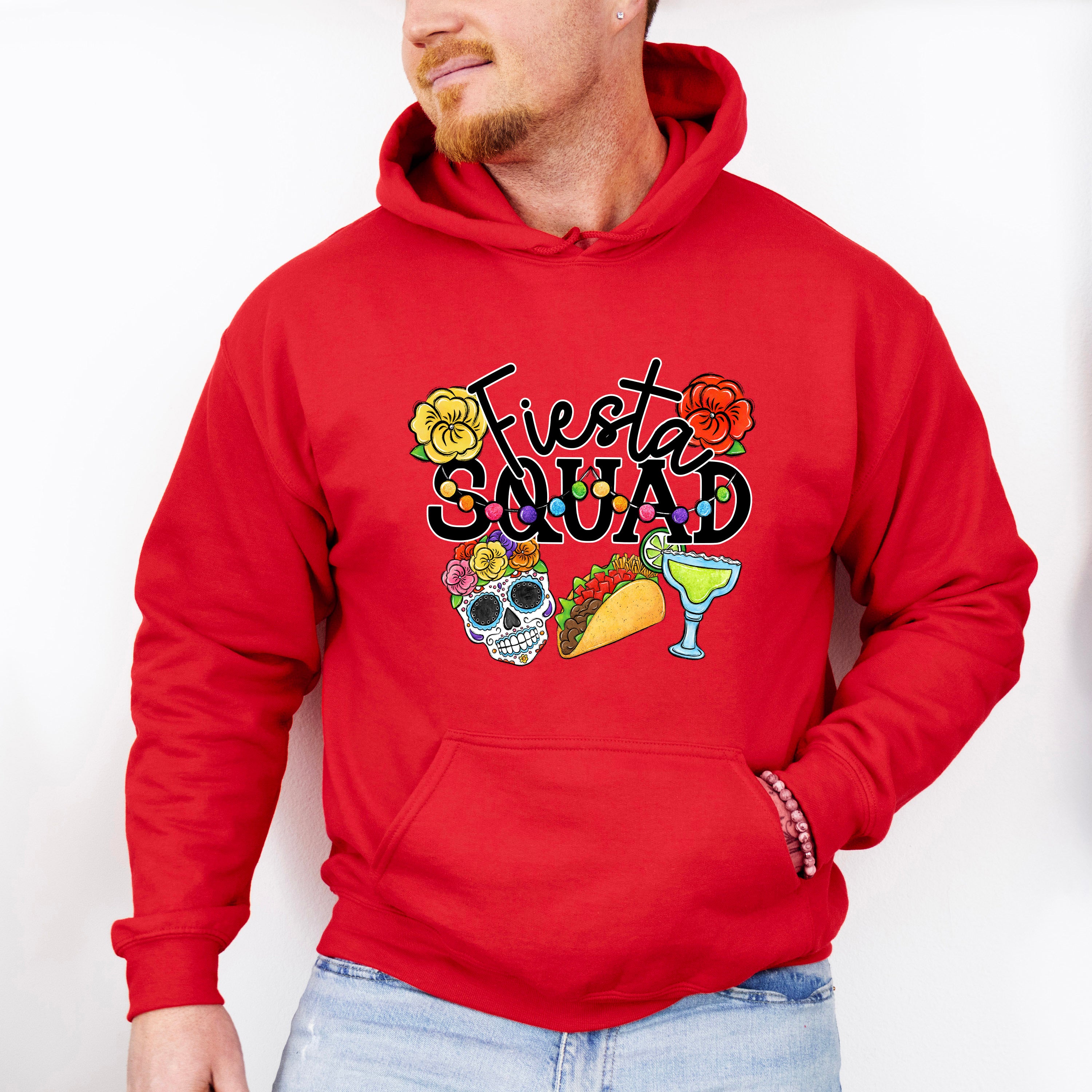 Fiesta Squad Skeleton Tacos Tequila - Cinco De Mayo Unisex Crewneck T-Shirt Sweatshirt Hoodie