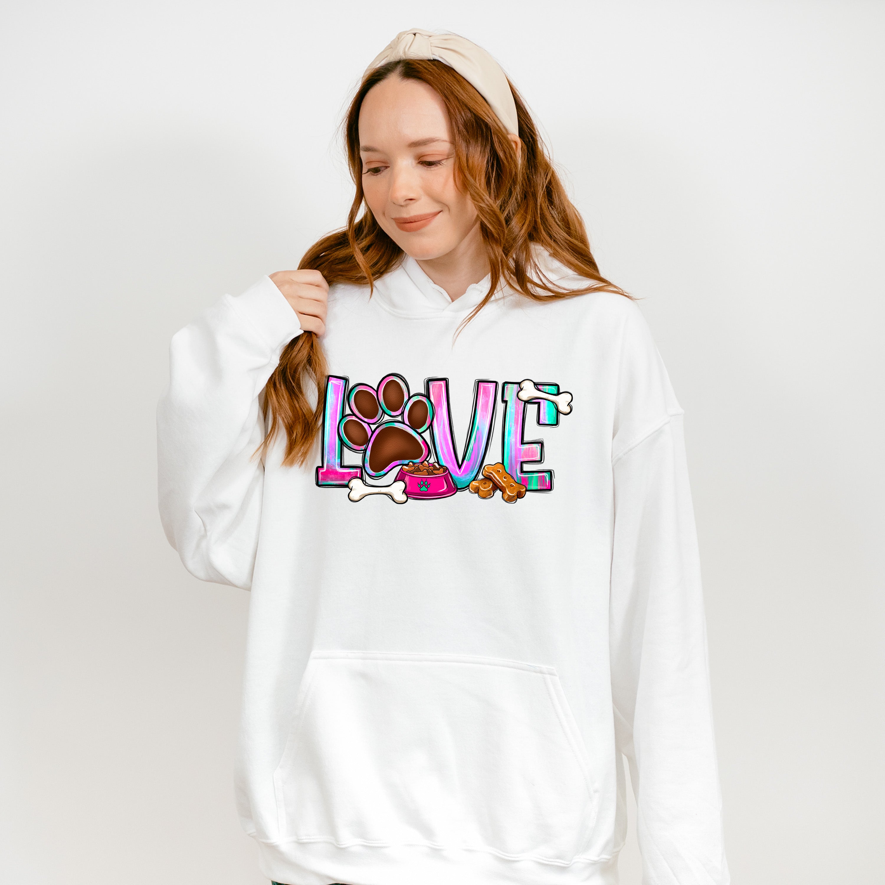 Love Paw Bones Design - Dogs Unisex Crewneck T-Shirt Sweatshirt Hoodie