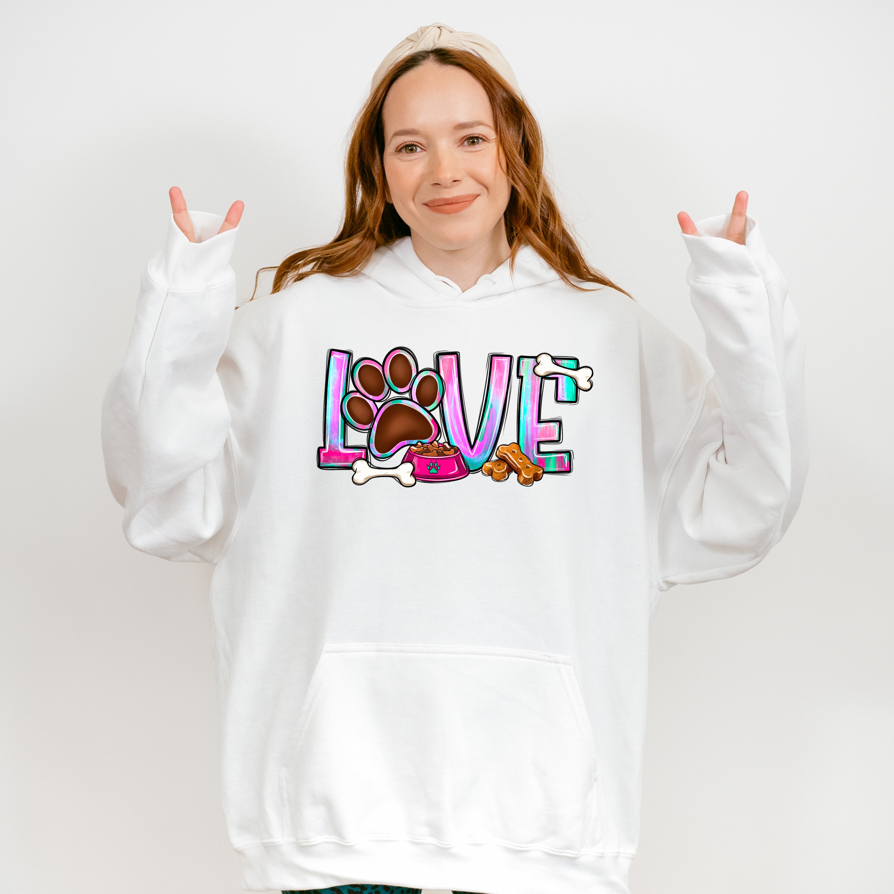 Love Paw Bones Design - Dogs Unisex Crewneck T-Shirt Sweatshirt Hoodie
