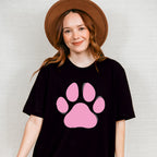 Paw Yellow And Pink - Dogs Unisex Crewneck T-Shirt Sweatshirt Hoodie